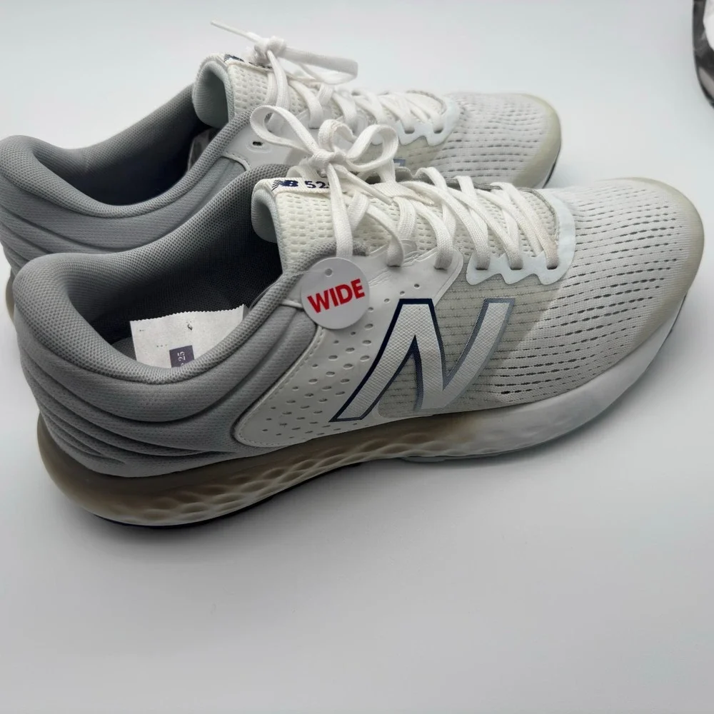 New Balance 520v7 White Gray Running Shoes Men's 14 4E Extra Wide M520RW7